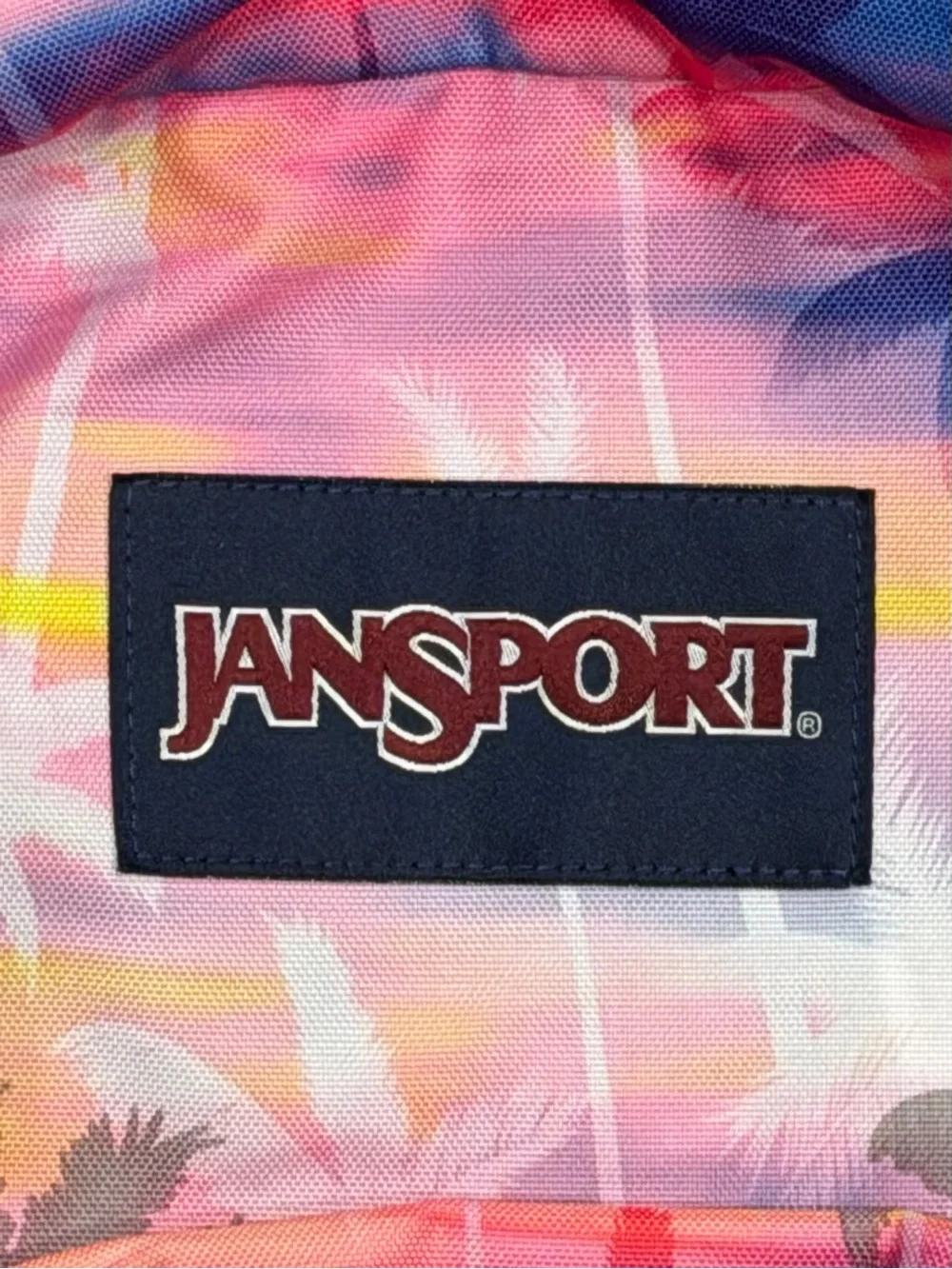 Girls BRAND NEW JANSPORT Pink Purple Sunset Palm Beach Backpack